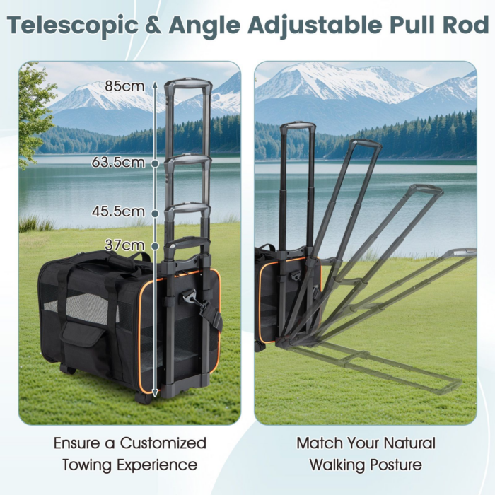 3d07abe837951771a4d447ee8c22d62f.png Rolling Pet Carrier with Removable Pad