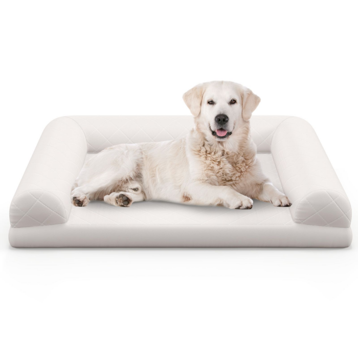 6af647986334f316a1aac349aec73cae.png Foam Bolster Dog Bed with Washable Cover
