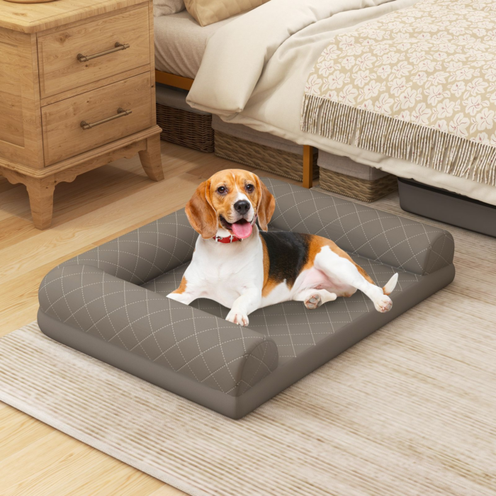 75adf63583bfeddf574271103669167f.png Foam Bolster Dog Bed with Washable Cover