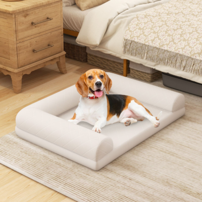 Foam Bolster Dog Bed with Washable Cover