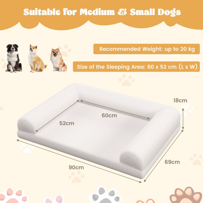 dacab8dc773350a291156b9ae89d663f.png Foam Bolster Dog Bed with Washable Cover
